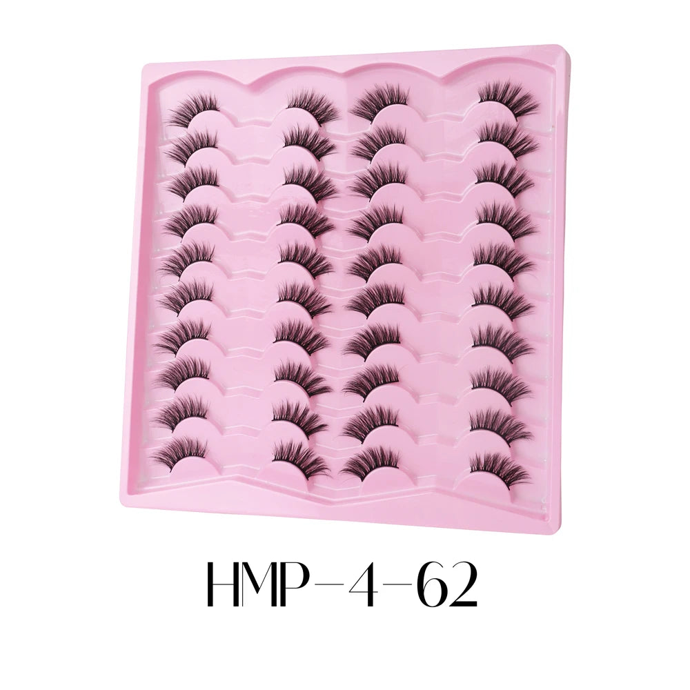 Vipuda 20 paires de faux cils naturels effet œil de chat, cils volumineux et fournis, cils fins et vaporeux pour un maquillage spectaculaire