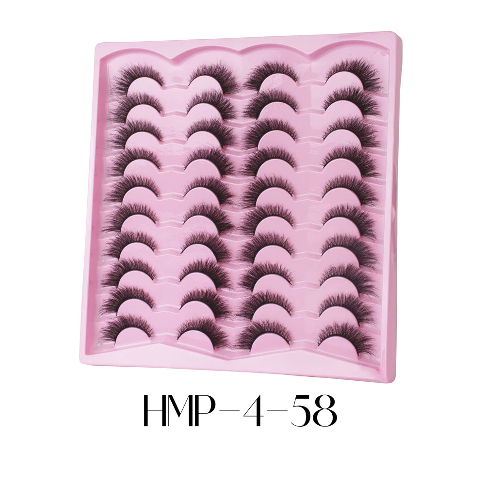 Vipuda 20 paires de faux cils naturels effet œil de chat, cils volumineux et fournis, cils fins et vaporeux pour un maquillage spectaculaire