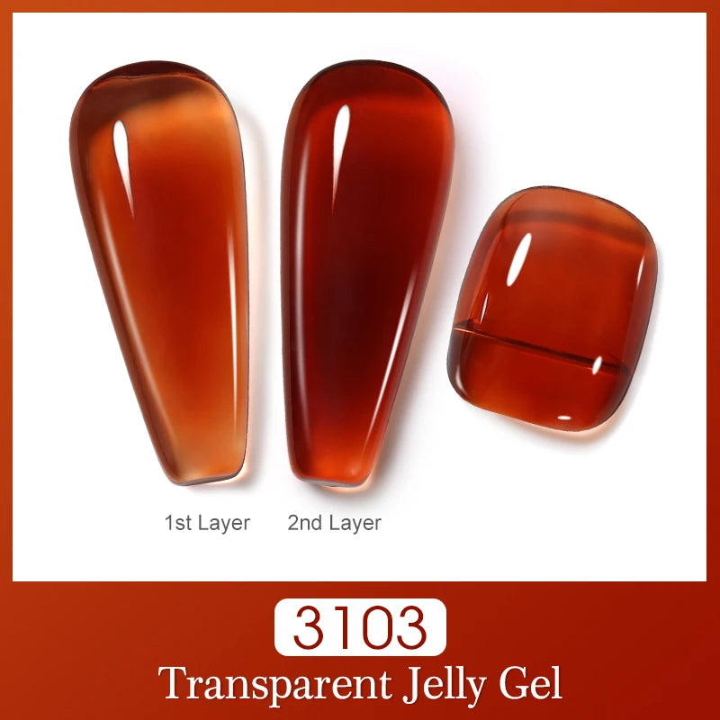 Clou Beaute Semi-transparent Jelly Gel Polish Nude Pink Amber Gel Nail Polish Translucent Semi Permanent All For Manicure Nail