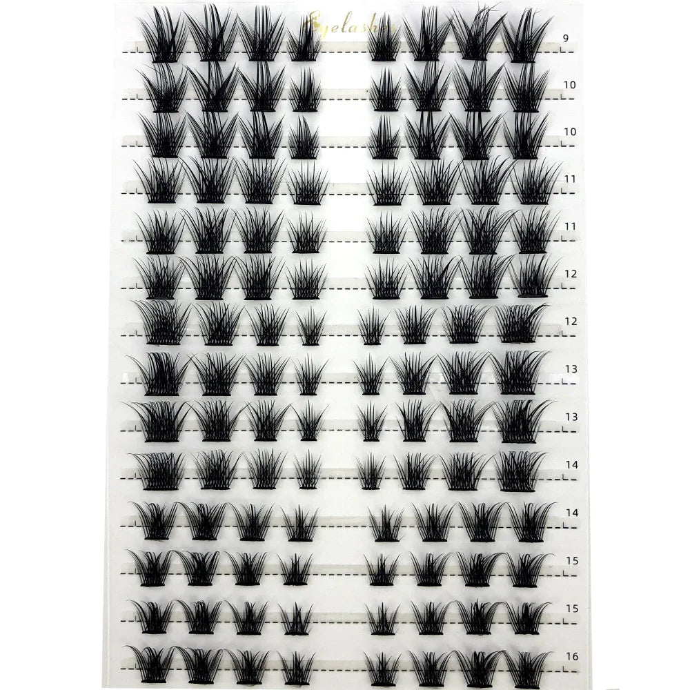 Extensions de cils individuelles, mélange 3D, volume et volume, effet œil de chat naturel en vison, maquillage cils, faux cils individuels