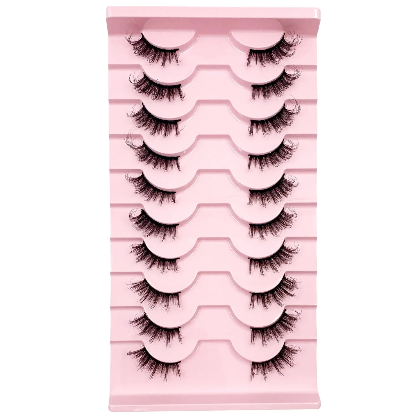 Demi-cils 10 paires Demi-cils Doux Naturels Effet œil de chat Outil de maquillage Faux cils Extensions Cils souples et volumineux