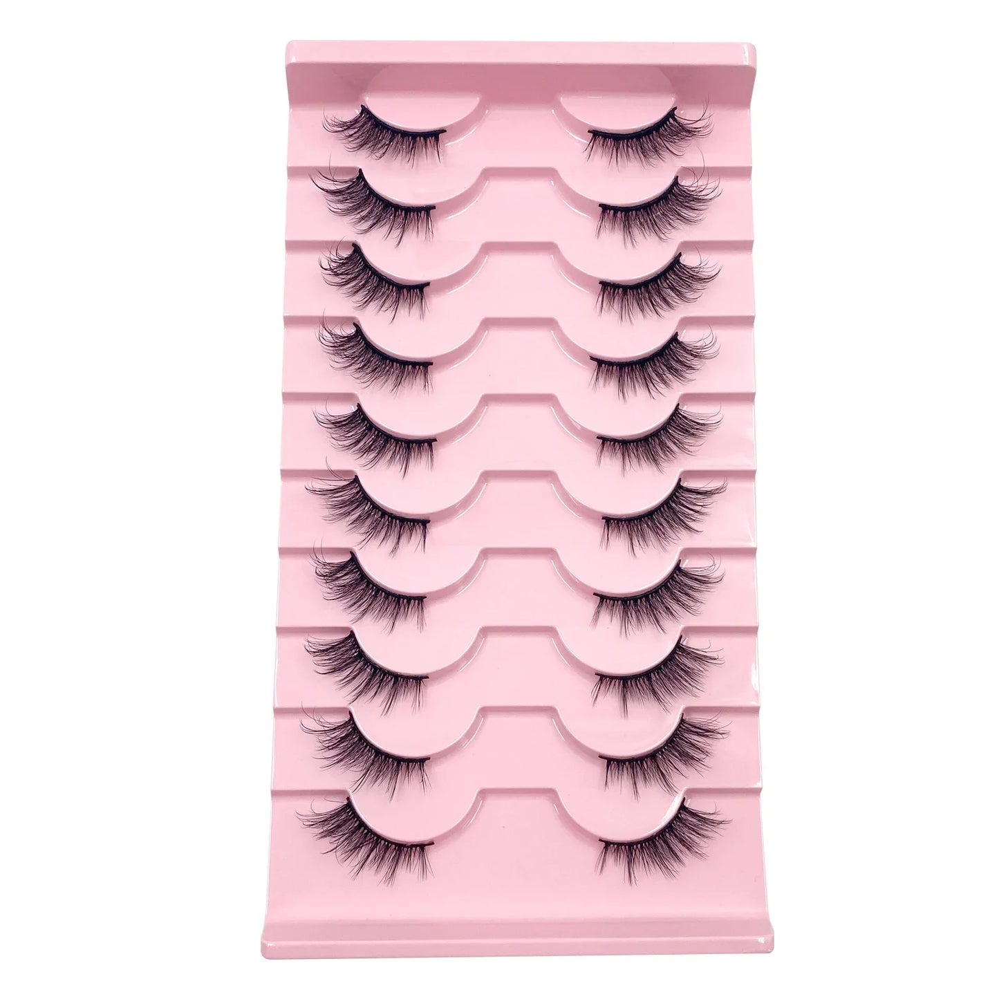 Demi-cils 10 paires Demi-cils Doux Naturels Effet œil de chat Outil de maquillage Faux cils Extensions Cils souples et volumineux