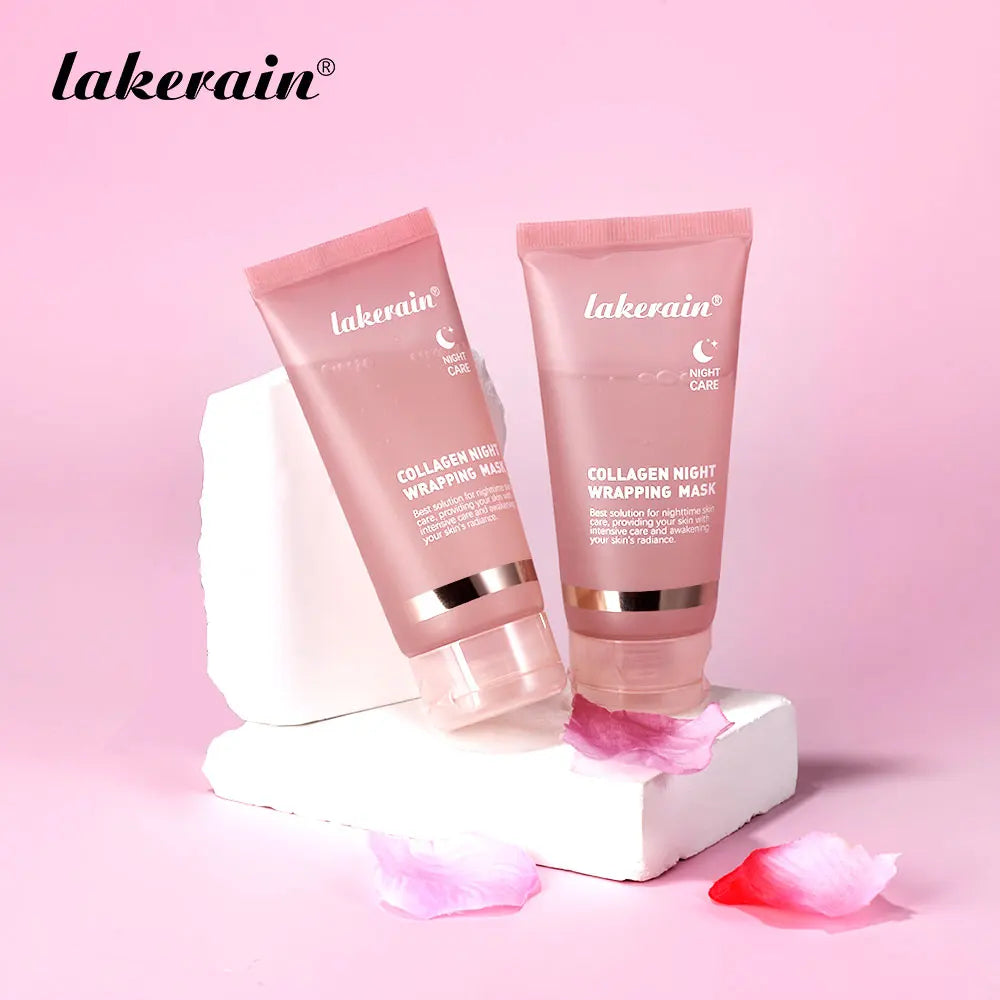 Masque coréen 100% intense au collagène, masque peel-off anti-rides et liftant pour le visage, soin de nuit bio pour femme.