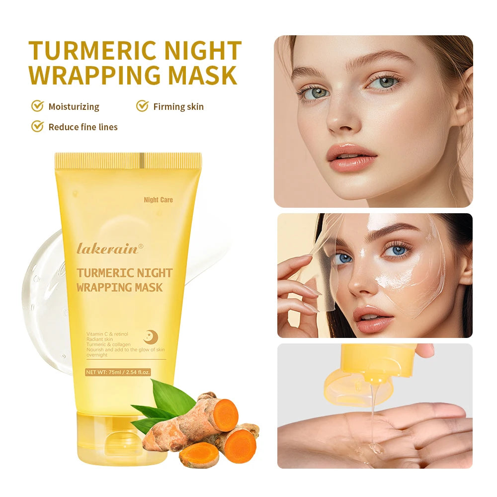 Masque coréen 100% intense au collagène, masque peel-off anti-rides et liftant pour le visage, soin de nuit bio pour femme.