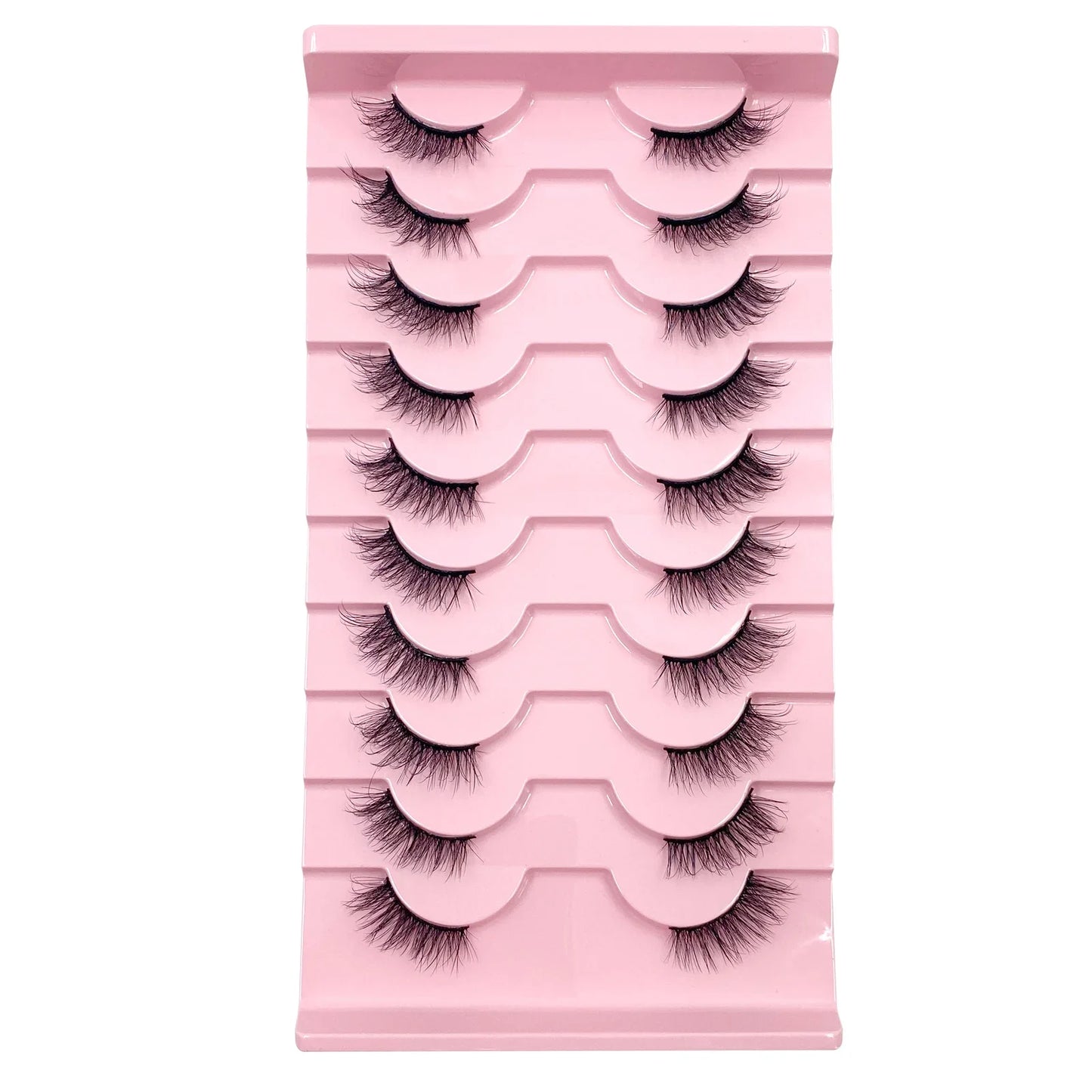 Demi-cils 10 paires Demi-cils Doux Naturels Effet œil de chat Outil de maquillage Faux cils Extensions Cils souples et volumineux