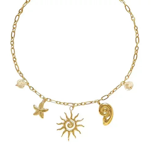 Collier charms solaire & marin - CO005