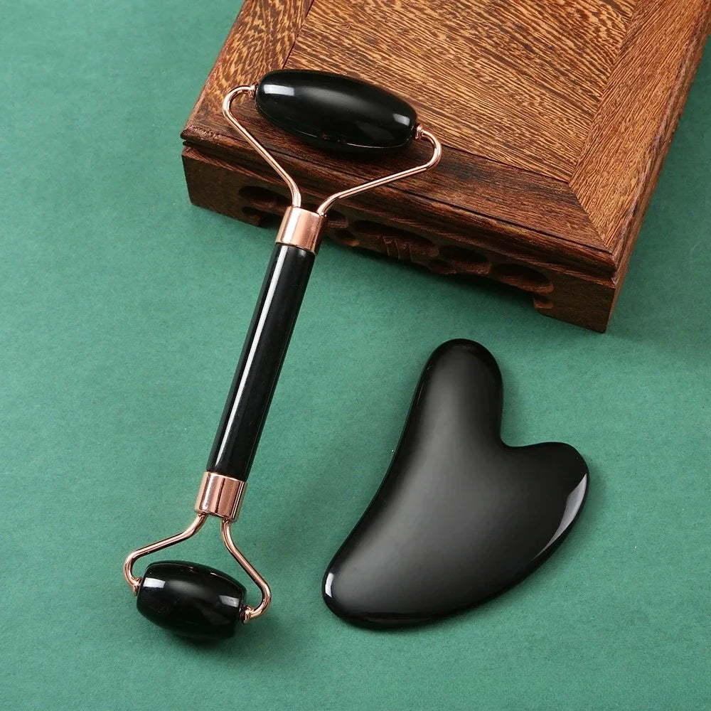 3Pcs Face Massager Kit Ice Face Roller Gua Sha Board Facial Massage Roller  Face Lifting Contouring Tools Beauty Skin Care Tools