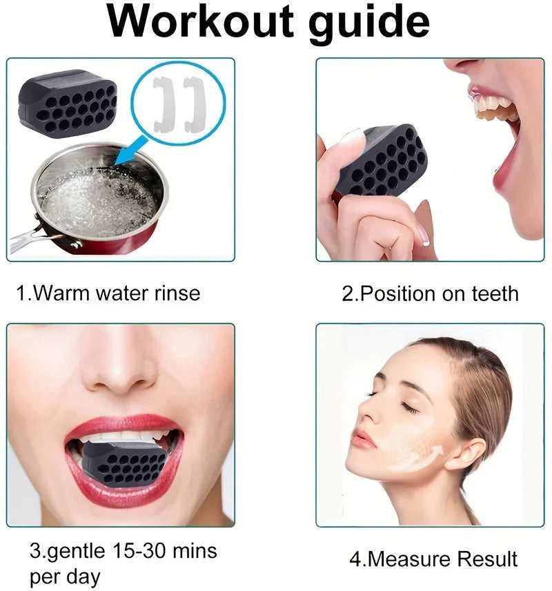 6PCS Jaw Exerciser Facial Muscle Trainer Unisex Neck Toning Equipment Facial Beauty Tool Chin Exerciser for Shaping Jawline
