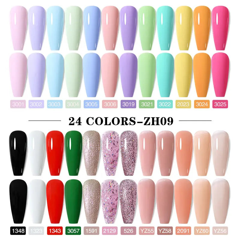 Clou Beaute 20pcs TPO & HEMA FREE Nail Gel Polish Set Red Pink Nude UV LED Soak Off Polish Gel Nail Semi Permanent Nail Varnish
