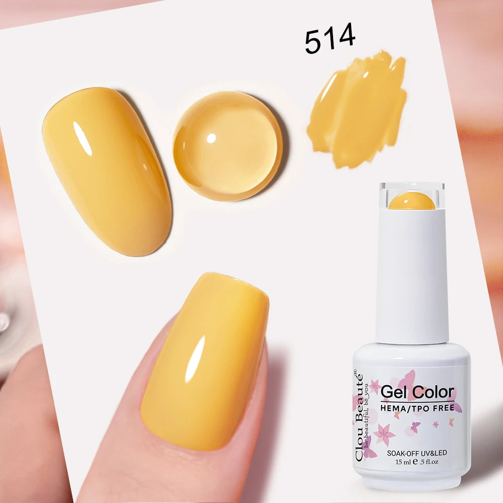 Clou Beaute Blue Series Nail Gel Polish Grey Green Lucky Nail Paint Gel Polish Gellak UV/LED Nail Gelpolish Soak Off Nail Art