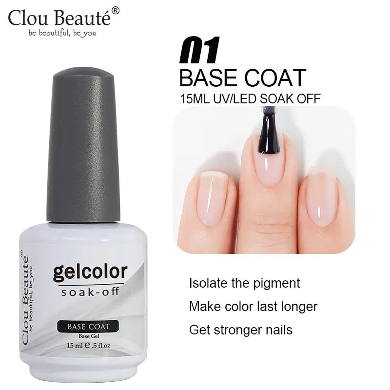 Clou Beaute Semi-transparent Jelly Gel Polish Nude Pink Amber Gel Nail Polish Translucent Semi Permanent All For Manicure Nail