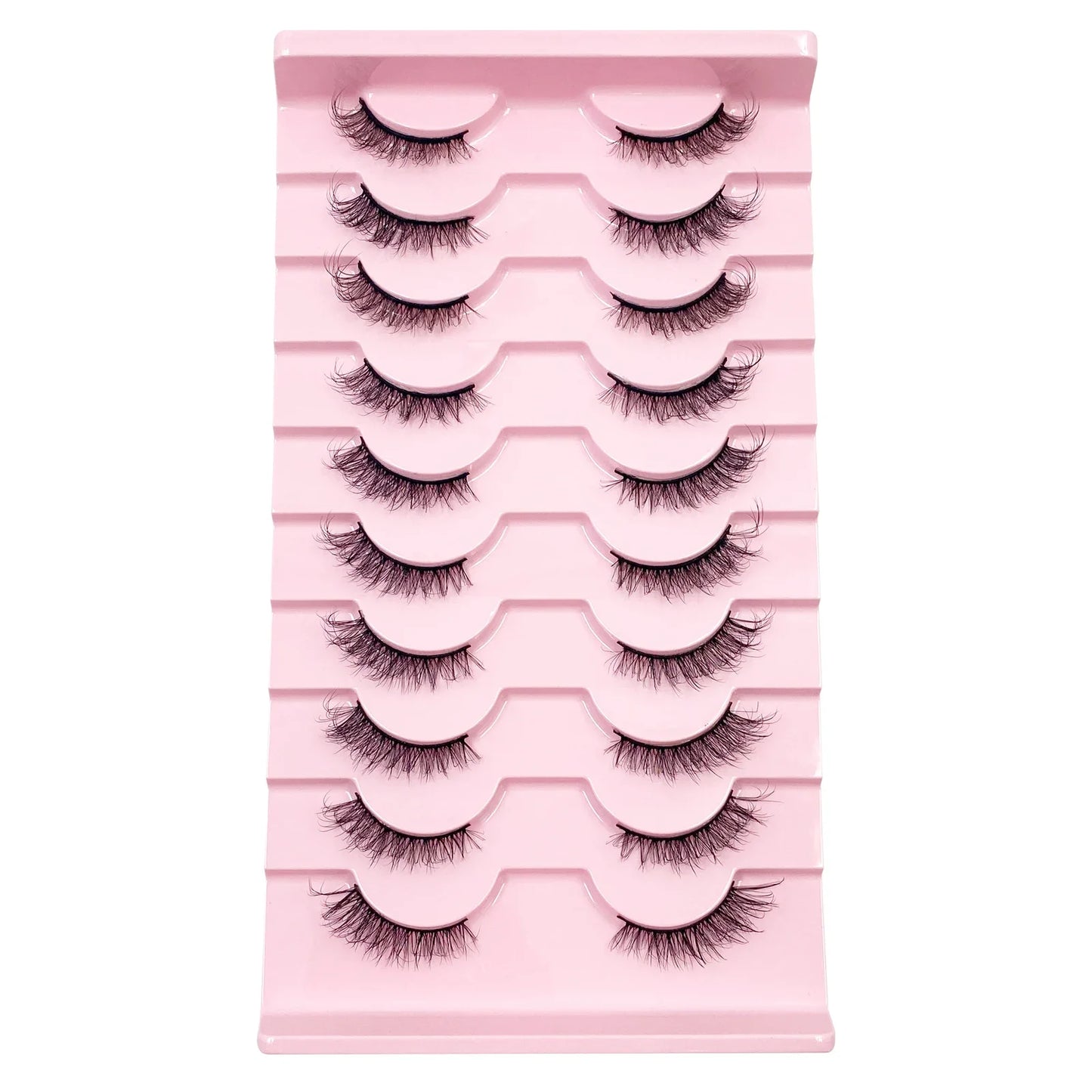Demi-cils 10 paires Demi-cils Doux Naturels Effet œil de chat Outil de maquillage Faux cils Extensions Cils souples et volumineux