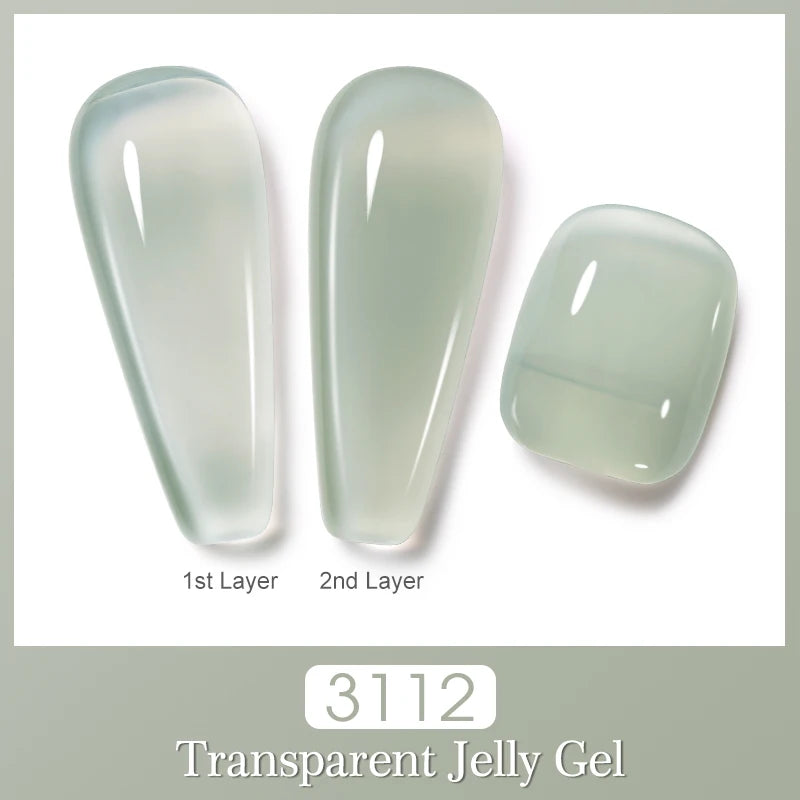 Clou Beaute Semi-transparent Jelly Gel Polish Nude Pink Amber Gel Nail Polish Translucent Semi Permanent All For Manicure Nail