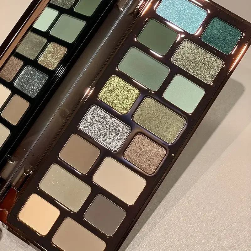 16 Color Eyeshadow Palette Matte Shimmer and Sparkle Effects Highlight Multi-Purpose Makeup Palette Smoky Eyes Premium Cosmetics
