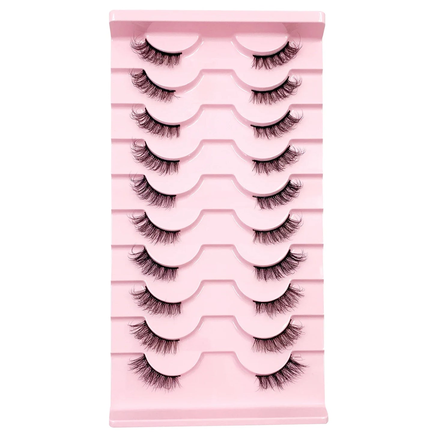 Demi-cils 10 paires Demi-cils Doux Naturels Effet œil de chat Outil de maquillage Faux cils Extensions Cils souples et volumineux