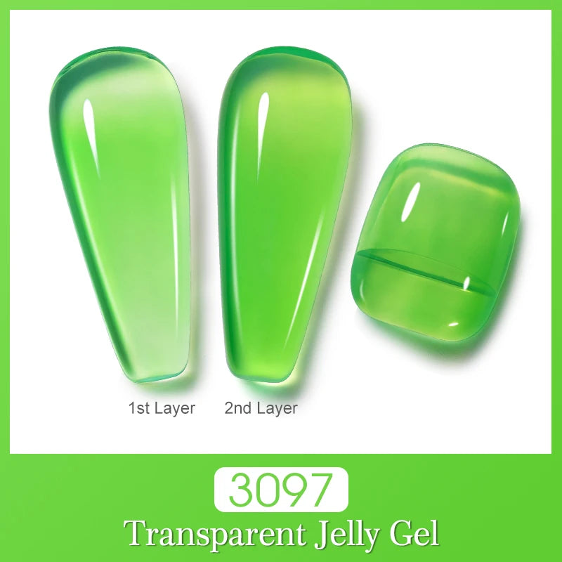 Clou Beaute Semi-transparent Jelly Gel Polish Nude Pink Amber Gel Nail Polish Translucent Semi Permanent All For Manicure Nail