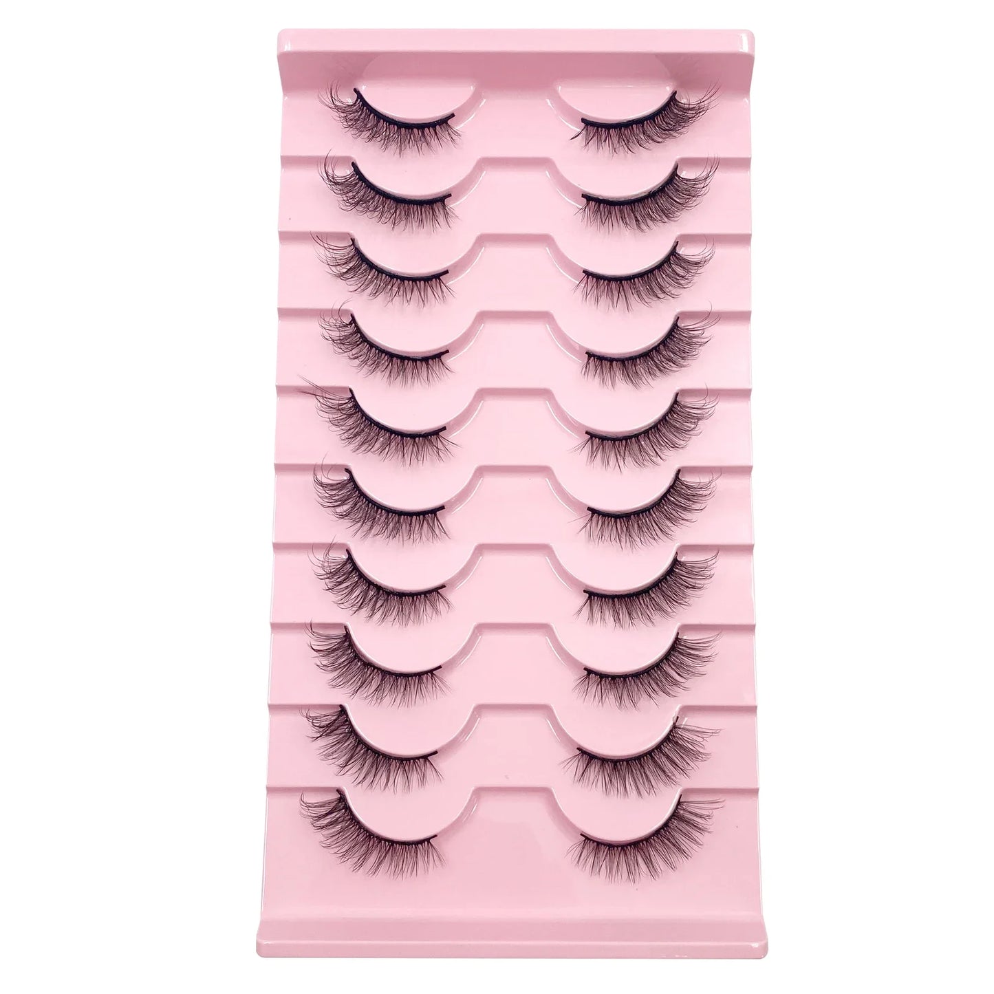 Demi-cils 10 paires Demi-cils Doux Naturels Effet œil de chat Outil de maquillage Faux cils Extensions Cils souples et volumineux