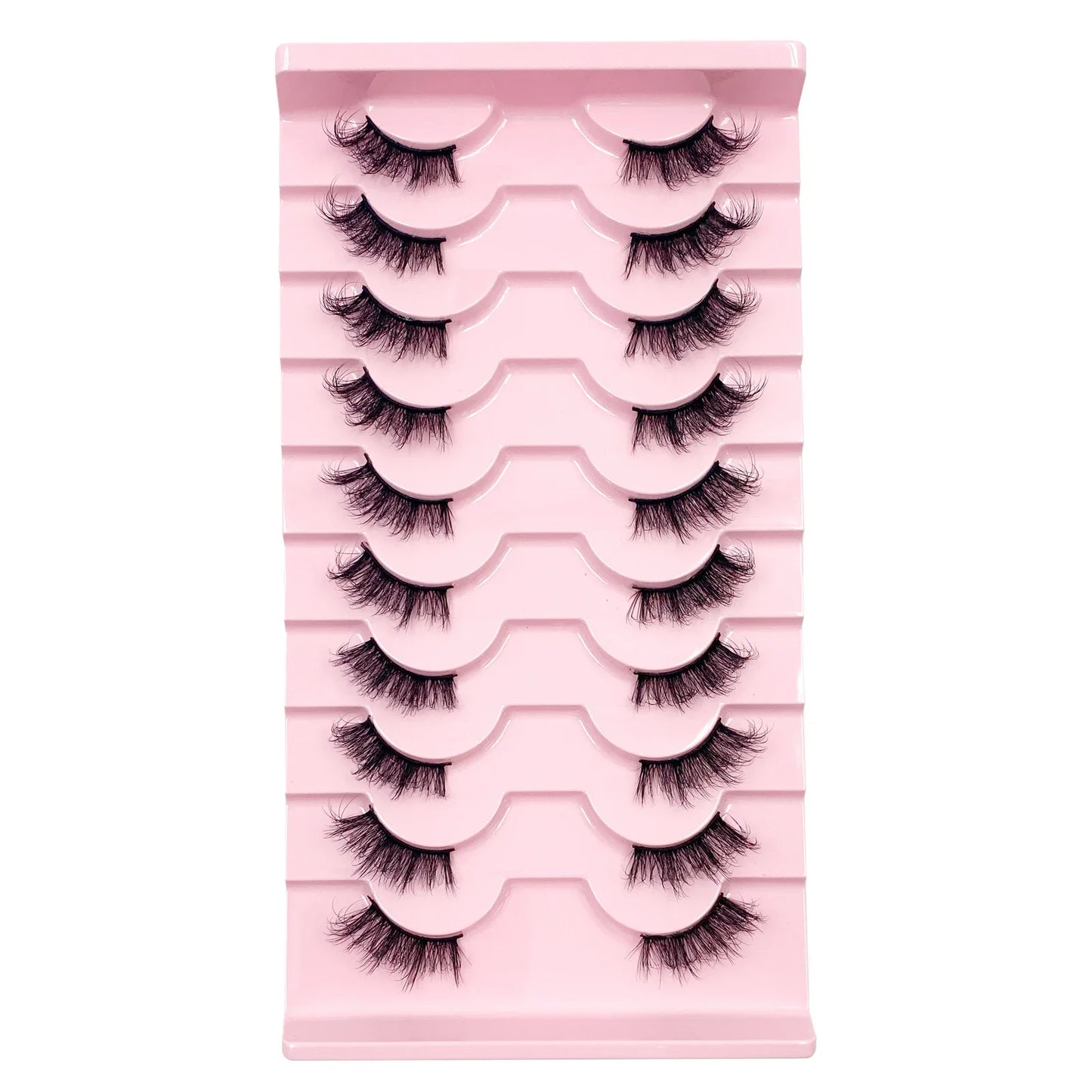 Demi-cils 10 paires Demi-cils Doux Naturels Effet œil de chat Outil de maquillage Faux cils Extensions Cils souples et volumineux