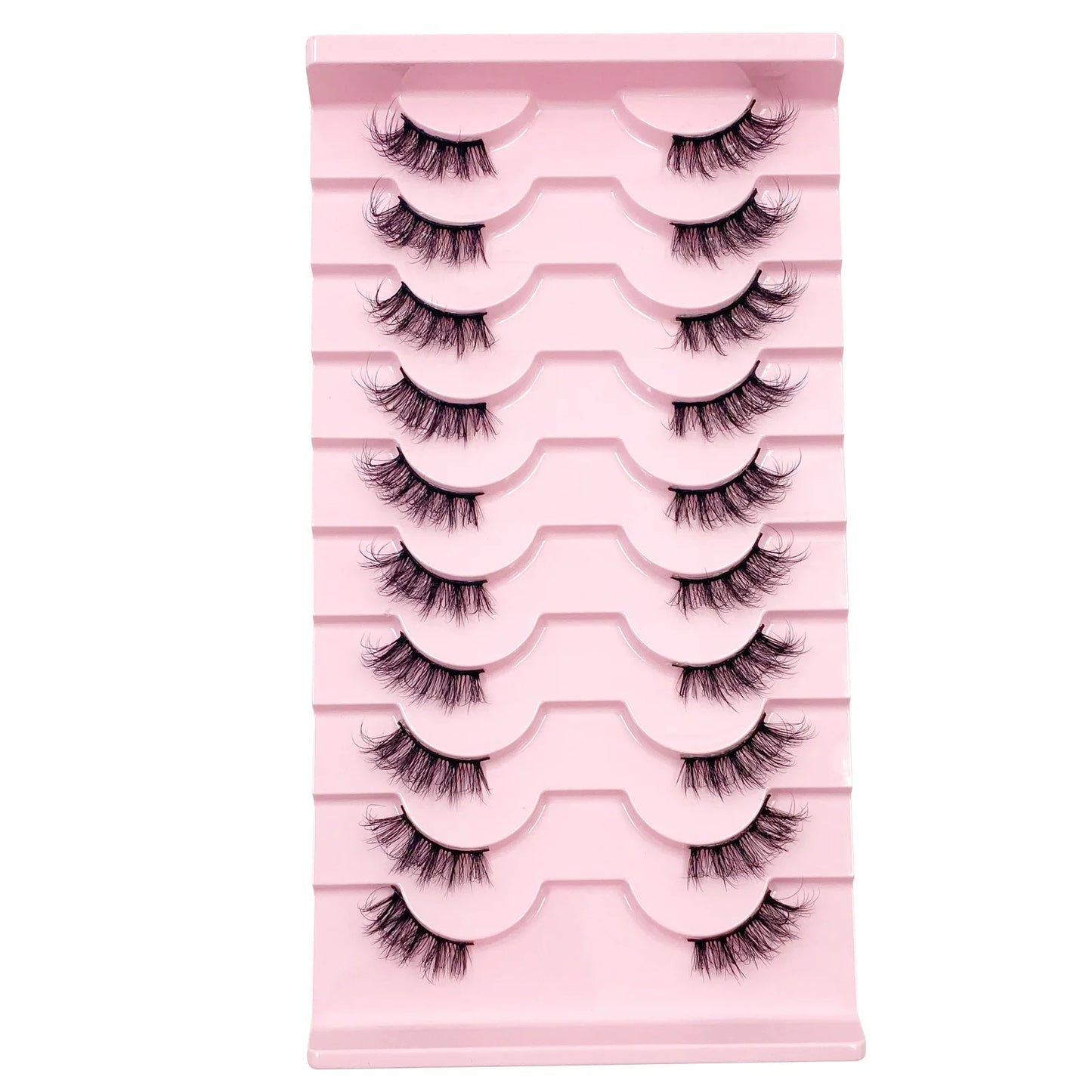 Demi-cils 10 paires Demi-cils Doux Naturels Effet œil de chat Outil de maquillage Faux cils Extensions Cils souples et volumineux