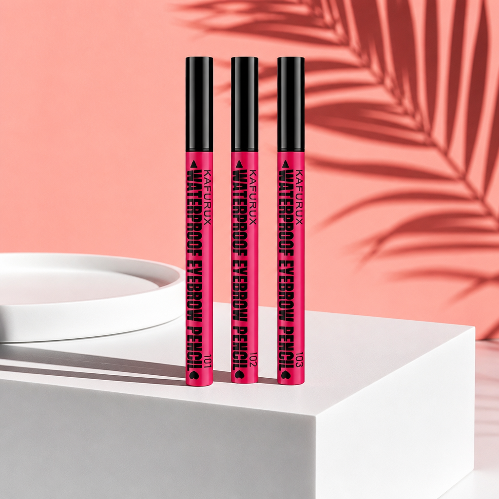 Crayon à sourcils waterproof 3 couleurs, crayon microblading à 4 embouts, pour des sourcils naturels. Idée cadeau maquillage pour les yeux.