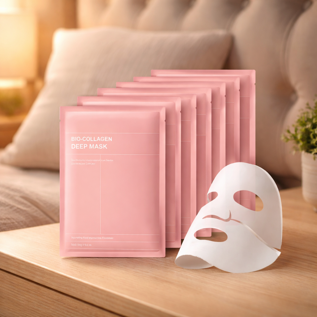 Masque Bio Collagen Real Deep - Réduit les pores - Hydratation intense - Soin visage de nuit - Hydratation, fraîcheur et éclat