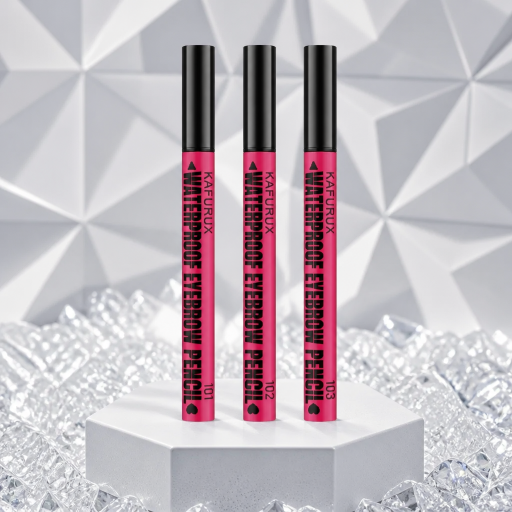 Crayon à sourcils waterproof 3 couleurs, crayon microblading à 4 embouts, pour des sourcils naturels. Idée cadeau maquillage pour les yeux.