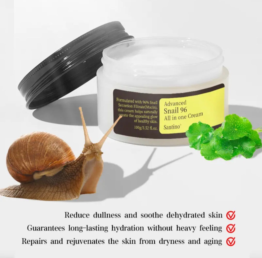 Santino Crème Tout-en-un Advanced Snail 96 Mucine d'Escargot 100g Neuve