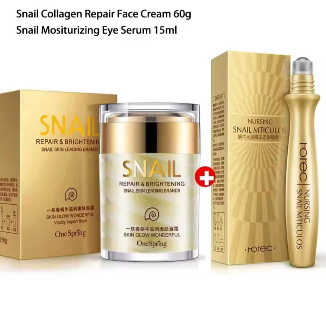 Crème Visage Escargot Réparatrice Éclaircissante 60g Neuve