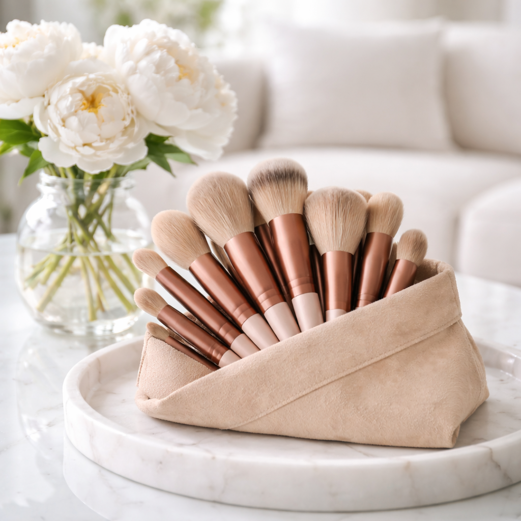 Pinceaux de maquillage ovales, brosse à dents, ensemble de pinceaux de maquillage, fond de teint, contouring, poudre, sourcils, blush, fard à paupières, outil de maquillage